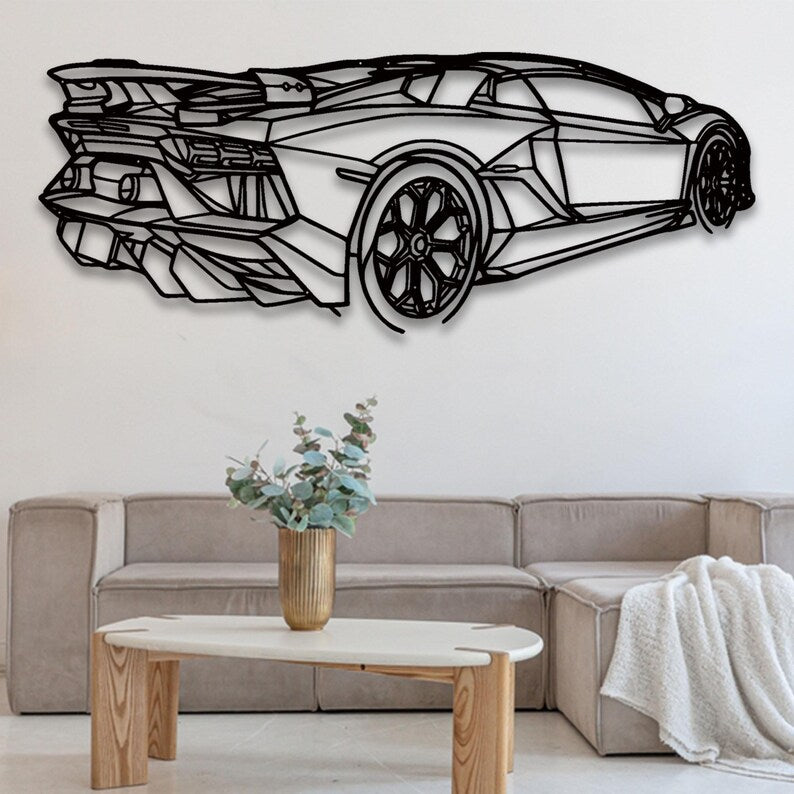 Jeep Wrangler Metal Wall Hanging silhouette