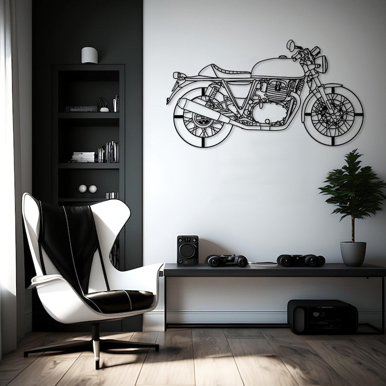 Royal Enfield Continental GT 650 Metal Wall Hanging Silhouette