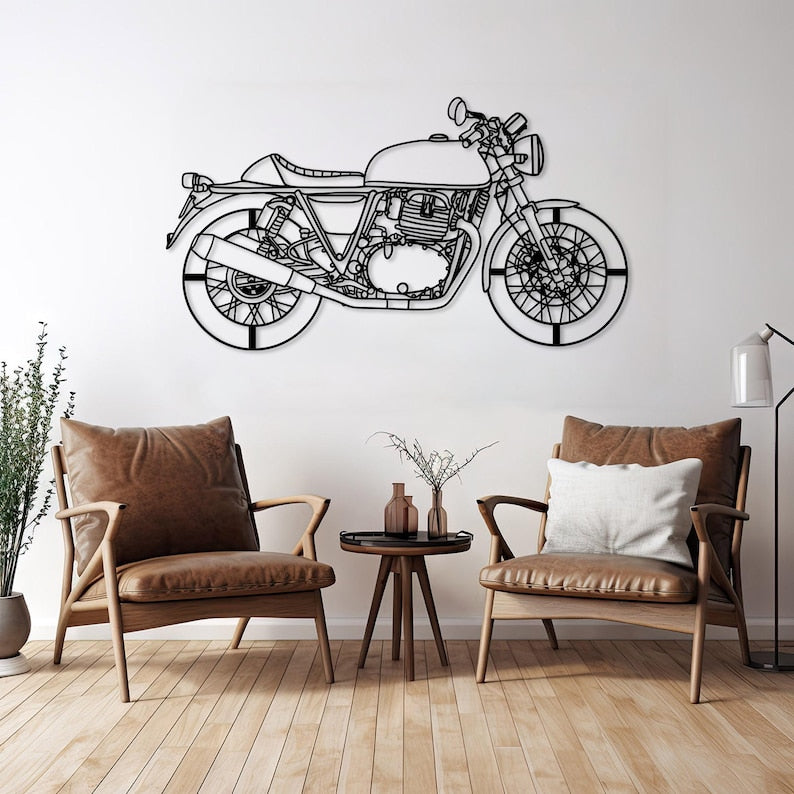 Royal Enfield Continental GT 650 Metal Wall Hanging Silhouette