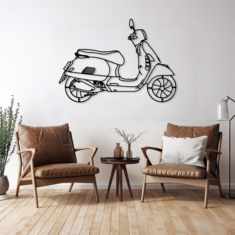 Vespa Metal Wall Hanging Silhouette