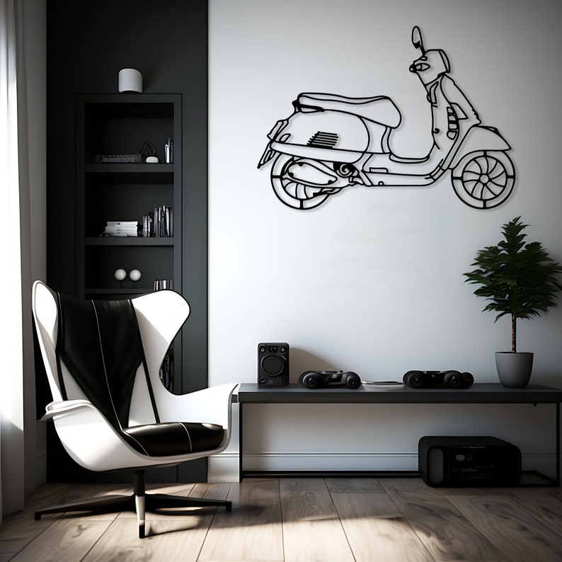 Vespa Metal Wall Hanging Silhouette