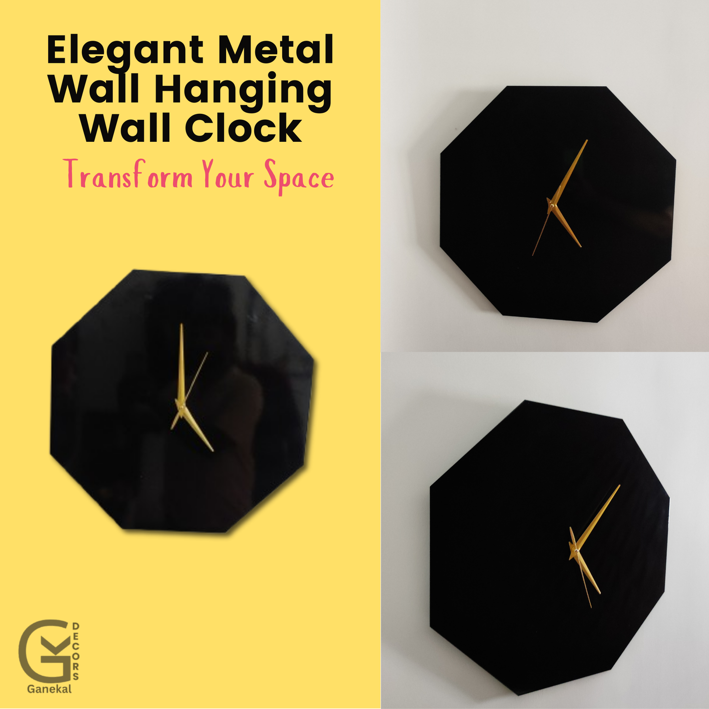 Minimo Design Elegant Metal Analog Wall Clock