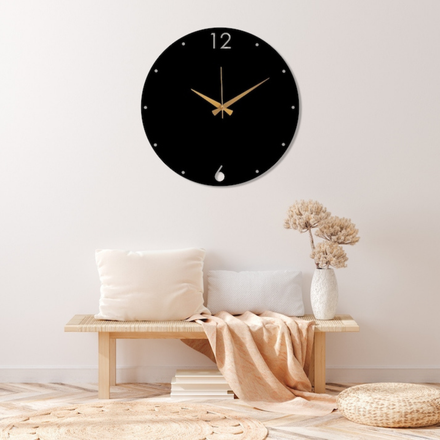 Premium Black Metal Wall Clock