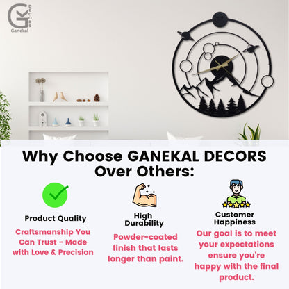 Modern Galaxy Minimalist Metal Wall Clock