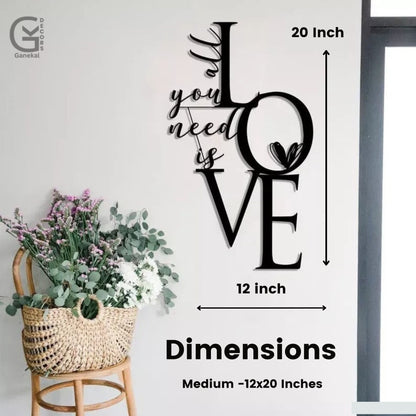 All You Need Is Love Metal Wall Hanging