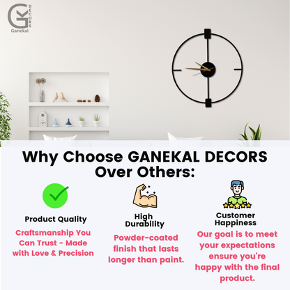 Grande Design Elegant Metal Analog Wall Clock