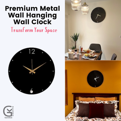 Premium Black Metal Wall Clock