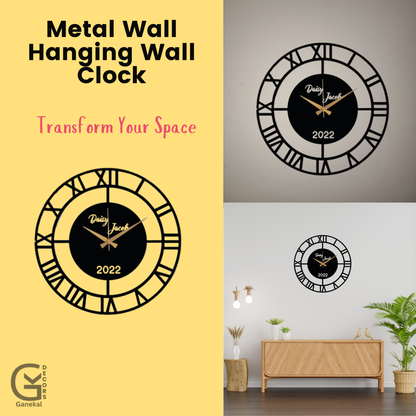 Customized Name Metal Analog Wall Clock