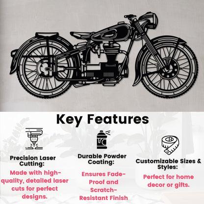 Retro Bike Metal Wall Decor for Home