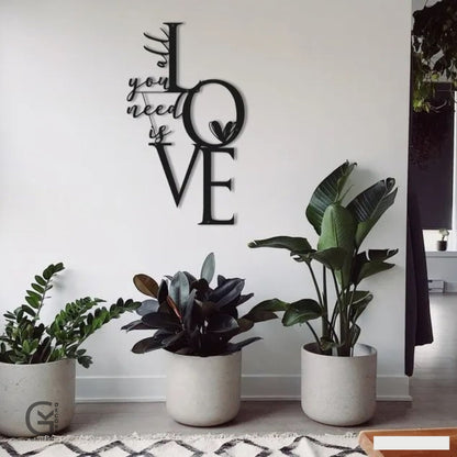 All You Need Is Love Metal Wall Hanging