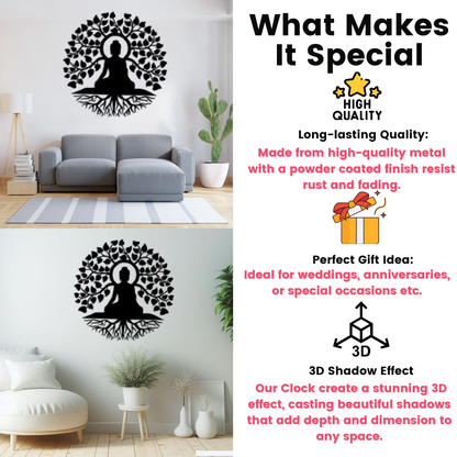Spiritual Buddha Metal Wall Art Home Decor