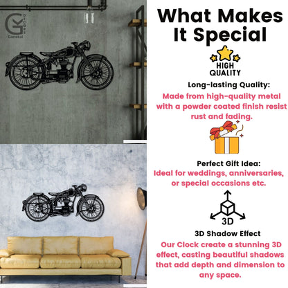 Retro Bike Metal Wall Decor for Home