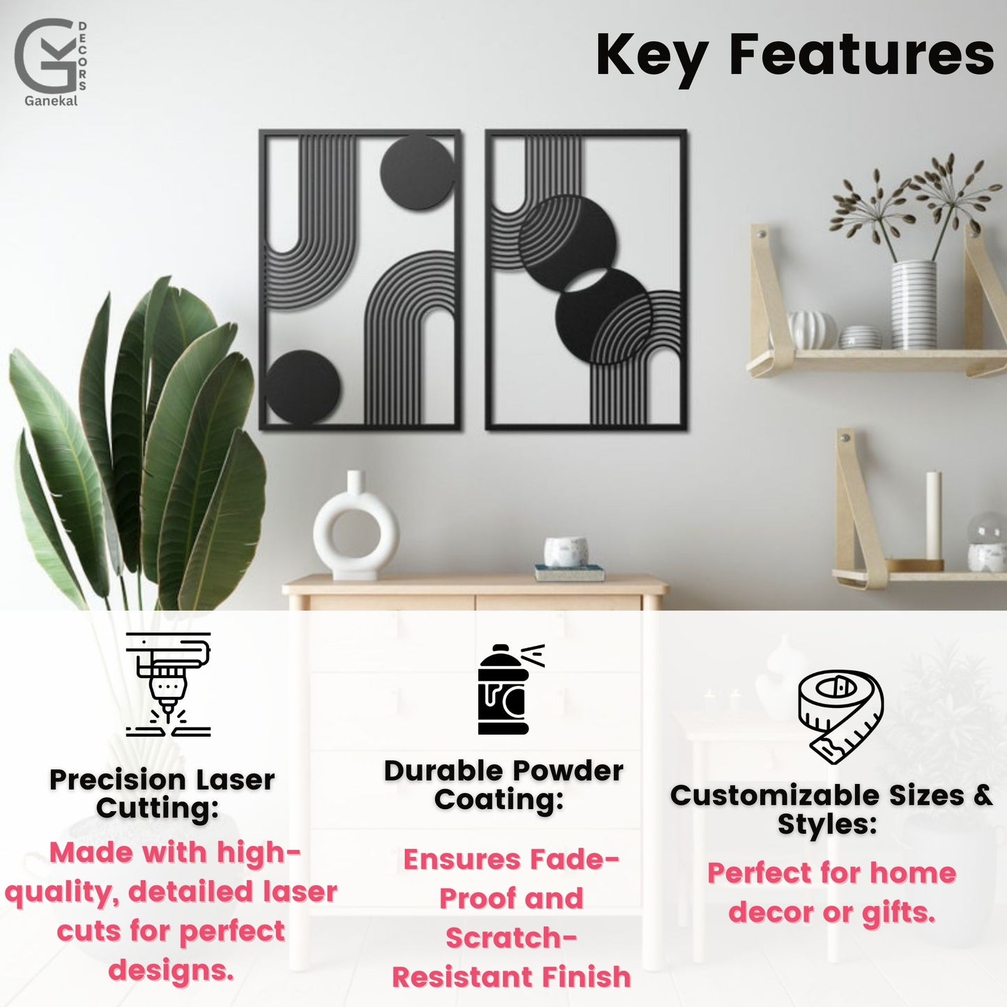 Elegant Metal Wall Hanging