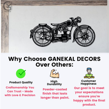 Retro Bike Metal Wall Decor for Home