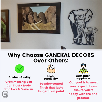 Premium Elephant Metal Wall Hanging Decor