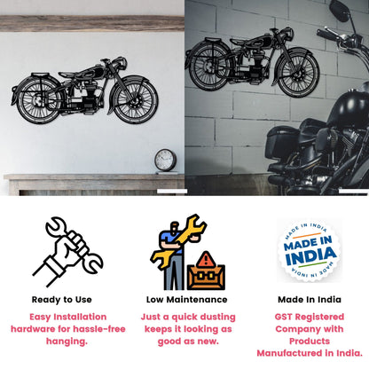 Retro Bike Metal Wall Decor for Home