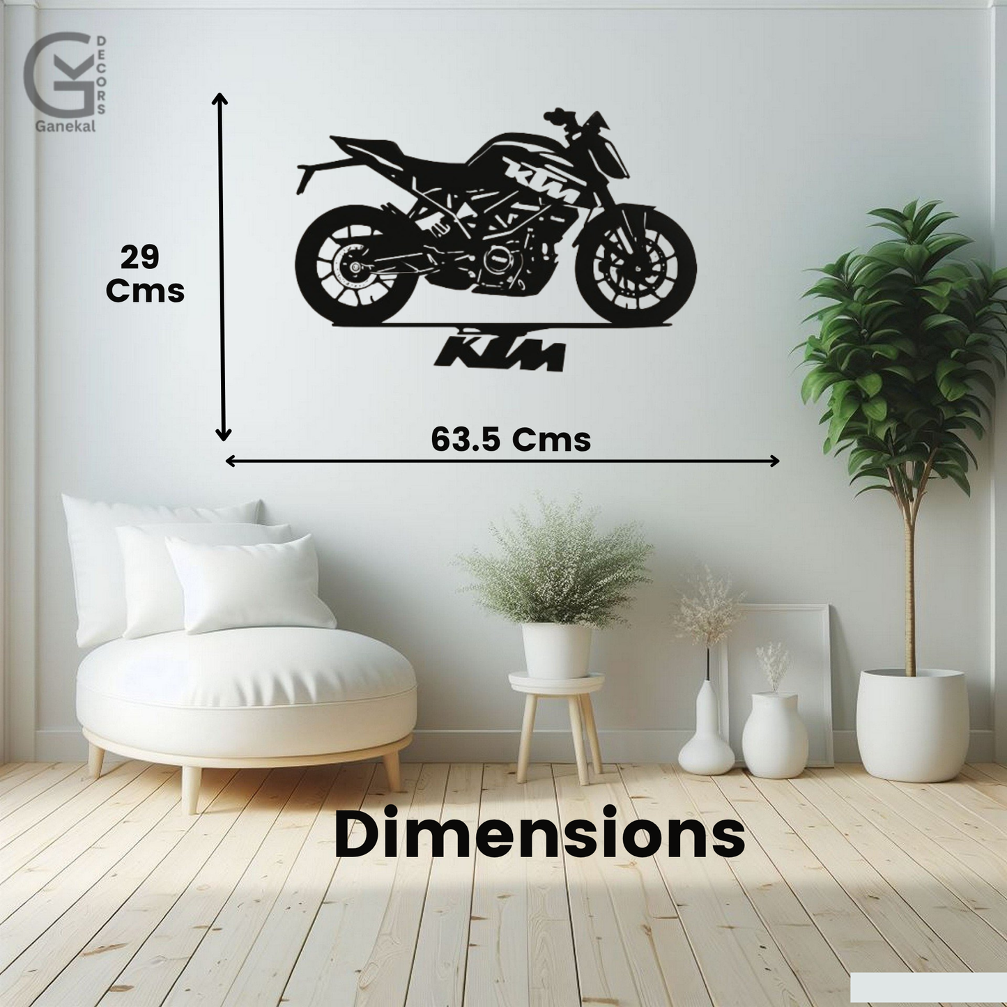 KTM DUKE Metal Wall Hanging Silhouette