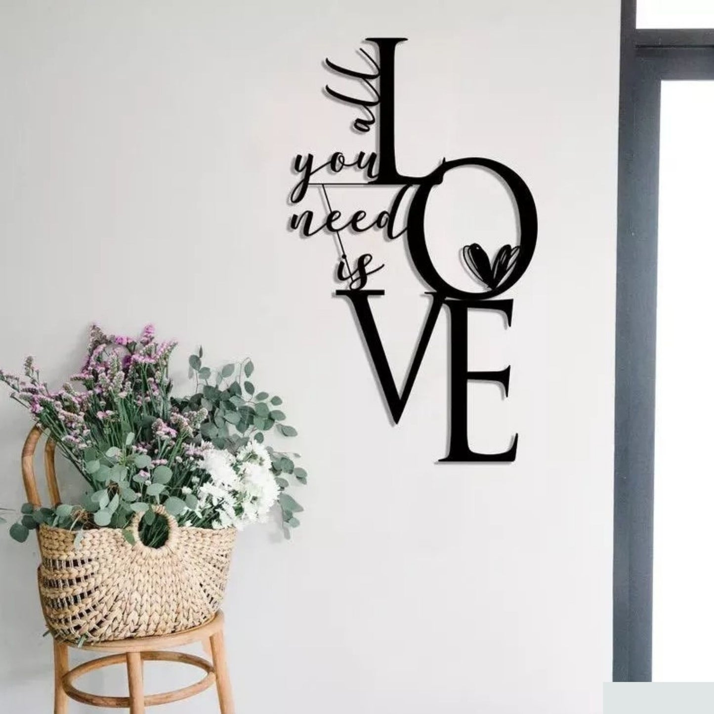 All You Need Is Love Metal Wall Hanging