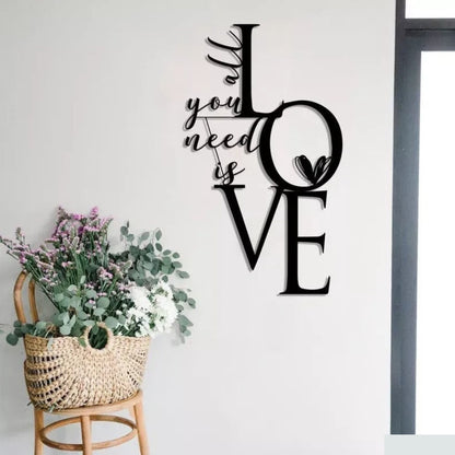 All You Need Is Love Metal Wall Hanging