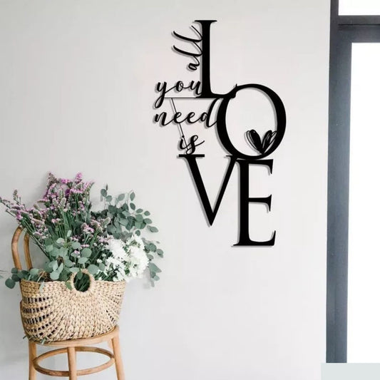All You Need Is Love Metal Wall Hanging