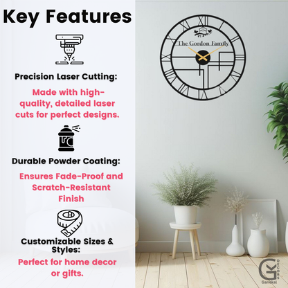 Customized Metal Analog Wall Clock