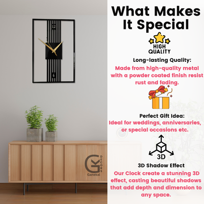 RAPHINE Design Premium Metal Analog Wall Clock