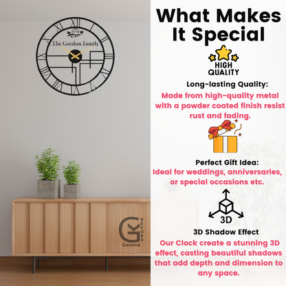 Customized Metal Analog Wall Clock