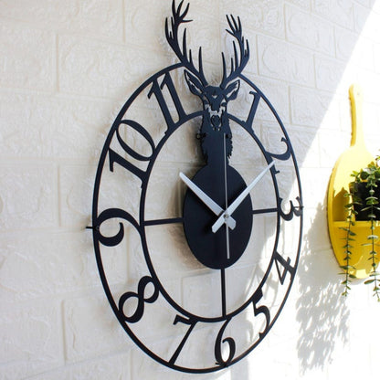 Premium Silent & Modern Deer Wall Clock